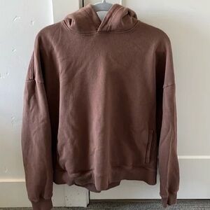Zara brown oversized boxy hoodie sz L NWOT